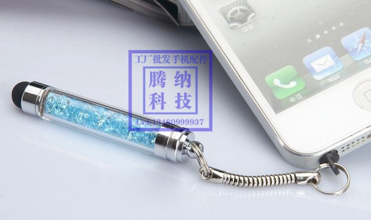 【厂家批发 3.5MM通用防尘塞 奢华水晶电容笔 触屏笔 水钻电容笔】价格,厂家,图片,电容笔/手写笔/触控笔,深圳市福田区腾纳通讯产品经营部-
